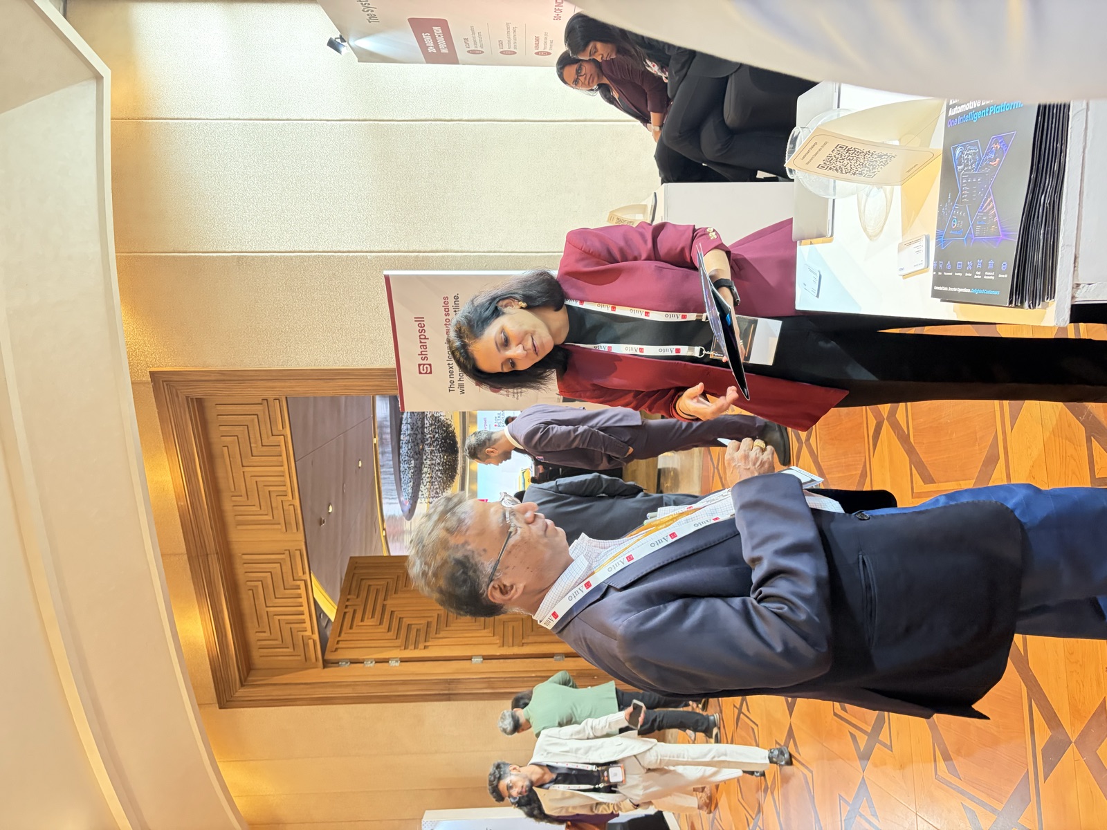 A tablet demo of the platform at the xMatix stall