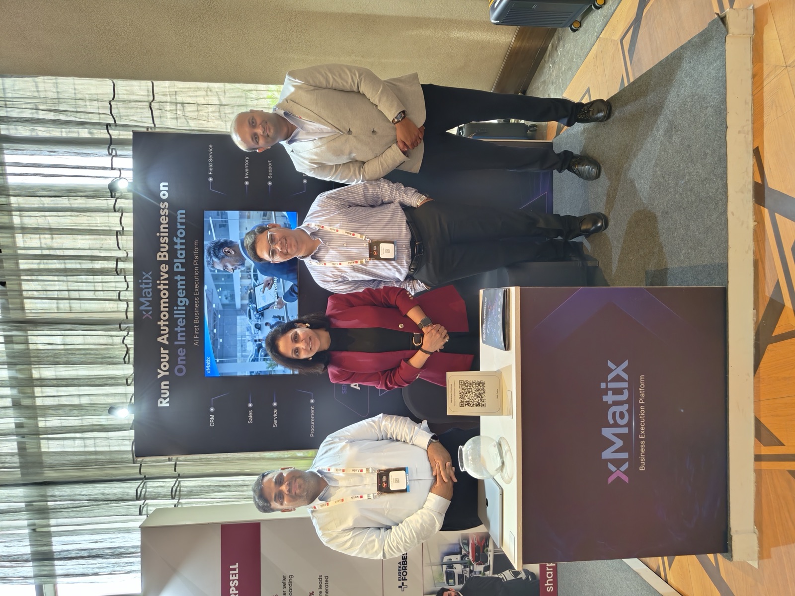 The xMatix team at the stall in front of the 